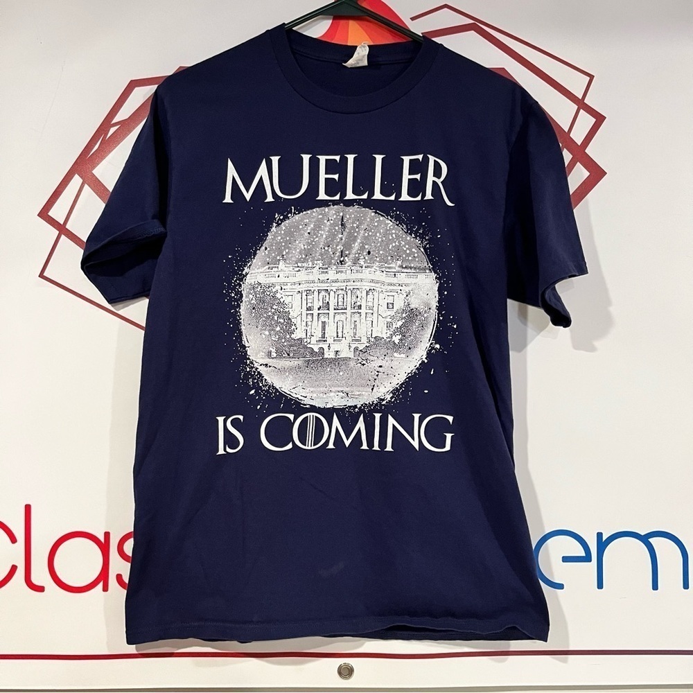 Adult Port & Company Brand Mueller Is Coming Short Sleeve Graphic T-Shirt Size M